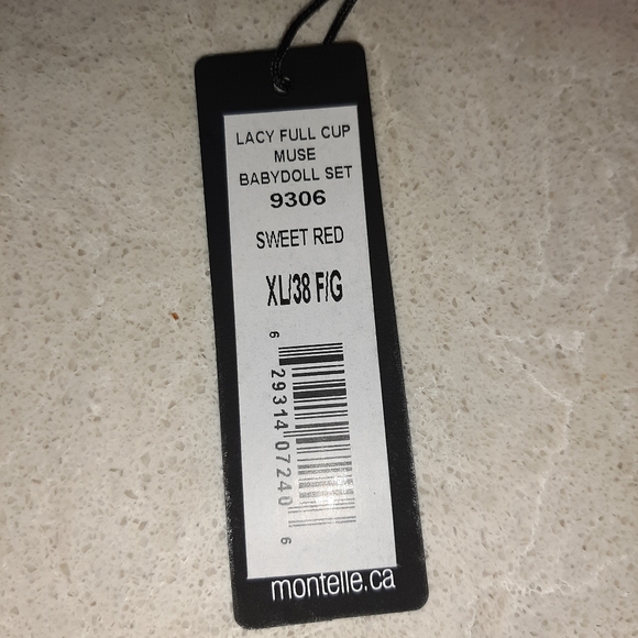 Montelle lacy thong in Sweet Red - Picture 5 of 8